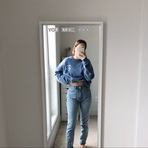 like new glassons light wash high waisted mom jeans